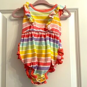 Ruffle Butts rainbow bubble 0-3 months